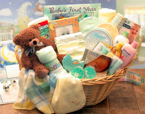 Baby Blocks Gift Basket Neutral - SKU:  CBC1029