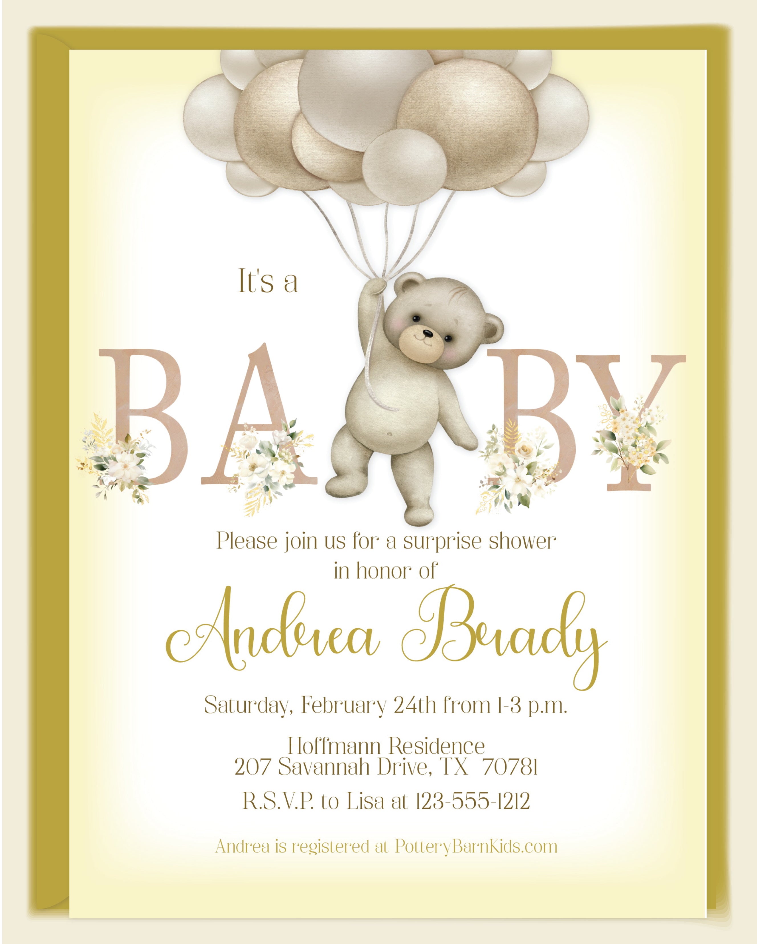 Baby Girl Simple Baby Shower Invitation Wording It's A Surprise