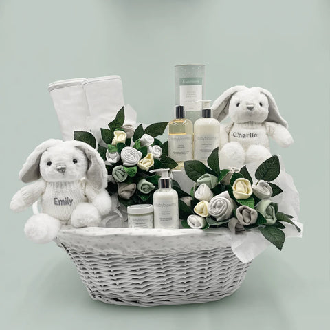Double Blessings Twin Babies Basket - SKU:  CBC1026