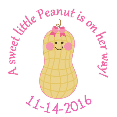Bun In The Oven - Personalized Baby Girl Party Sticker Labels