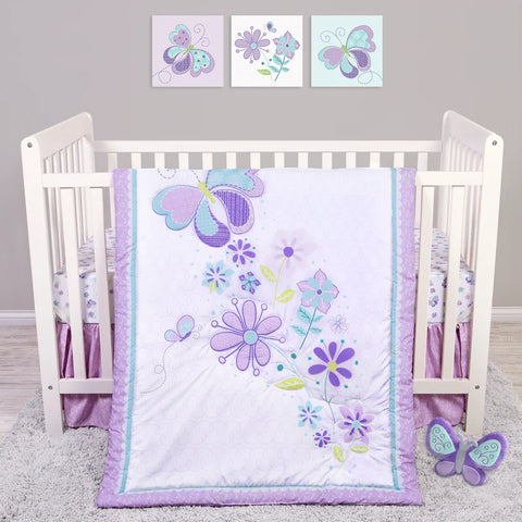 Sweet Little Dreamer 4 Piece Crib Bedding Set - SKU:  TLP55561