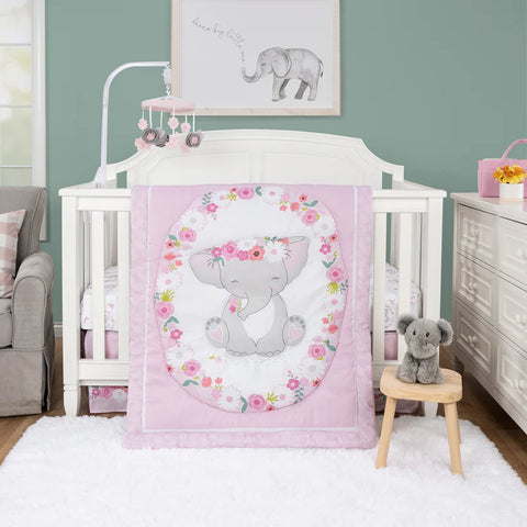 Sweet Little Dreamer 4 Piece Crib Bedding Set - SKU:  TLP55561