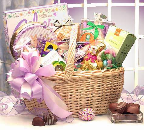 Bunny Love Easter Gift Basket - SKU: GBDS913714