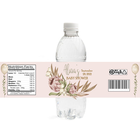 Antlers Boho Water Bottle Labels