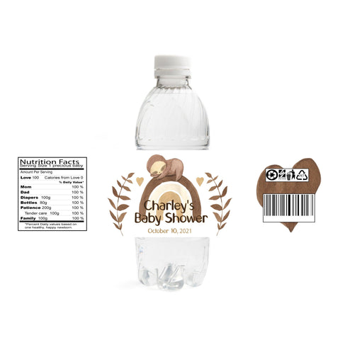 Safari Jungle Elephant Boy Bottle Label