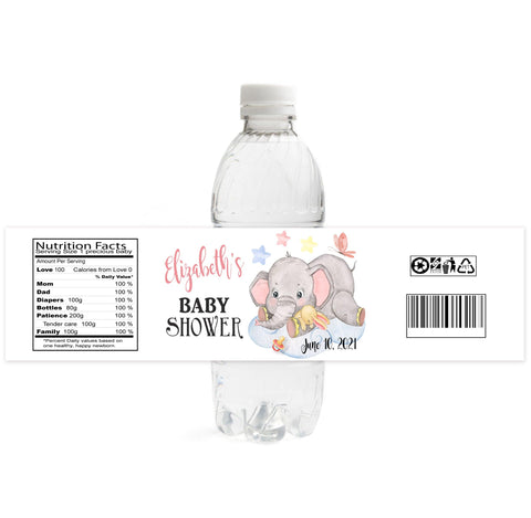 Boho Nursery Baby Shower Water Bottle Labels