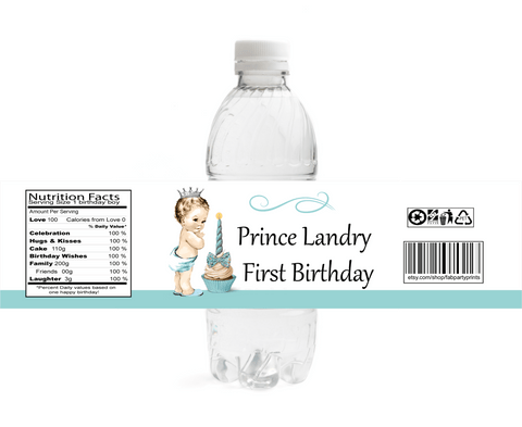 Bubbles Birthday Water Bottle Labels (#B-WBL103)