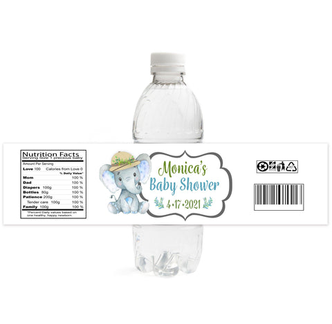 Deer Baby Girl Water Bottle Labels