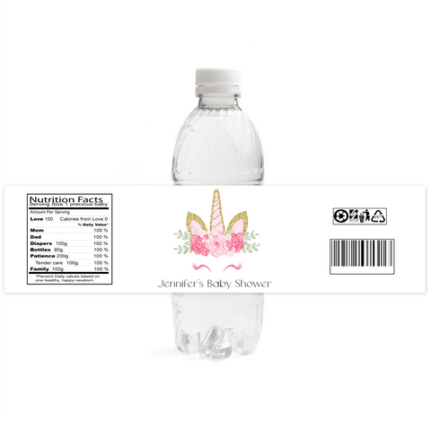 Boho Sloth Water Bottle Labels