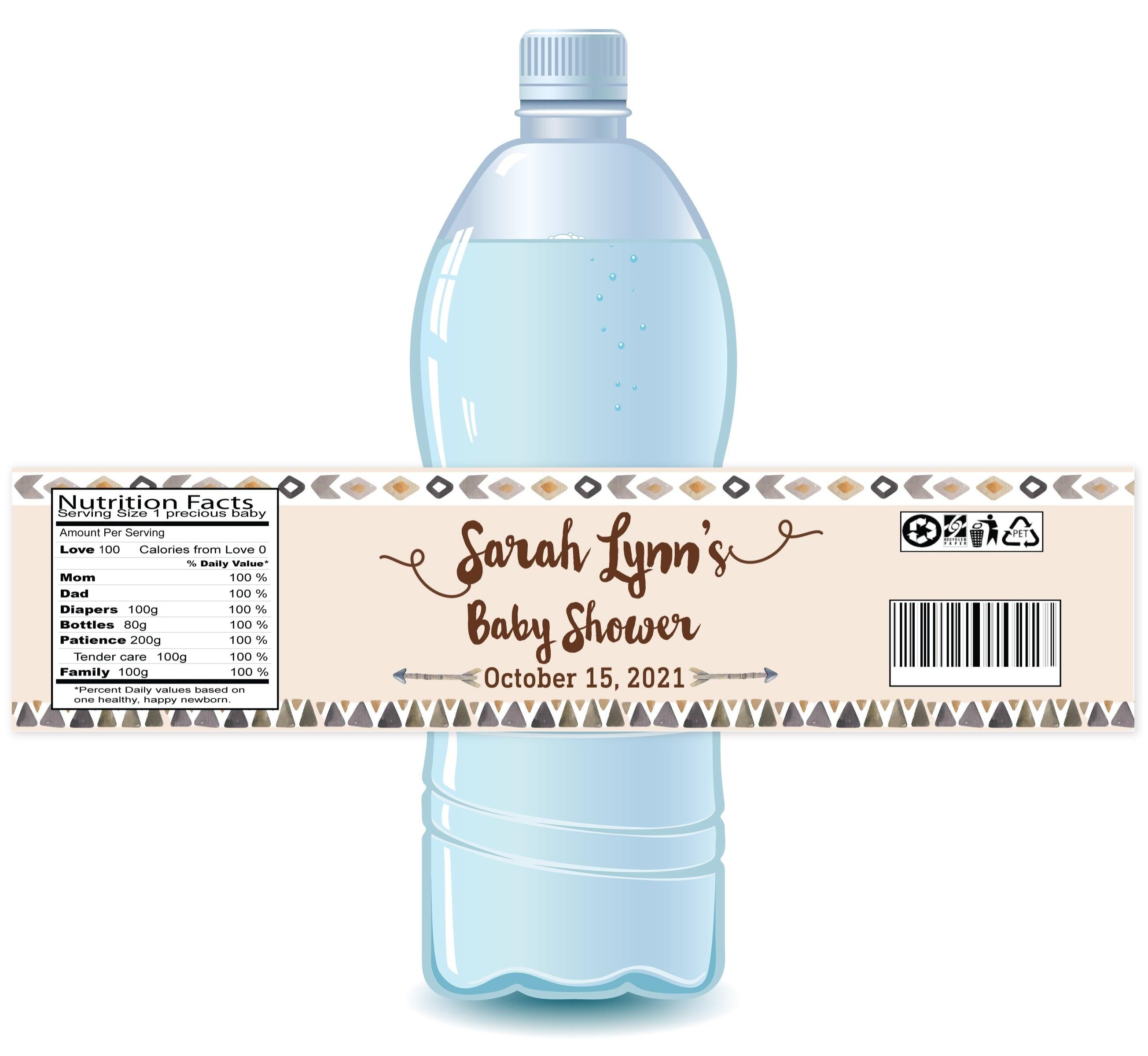 Our Little Peanut Girl Water Bottle Label