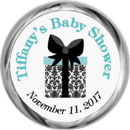 The Stork Delivers Sticker - Personalized Kisses Candy For Baby Shower