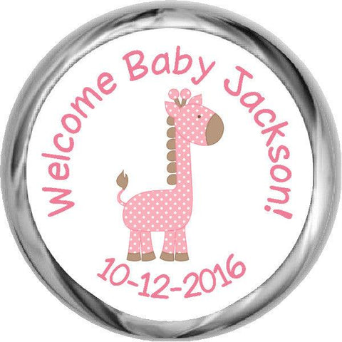 Baby Boy Silver Spoon Stickers - HERSHEY'S Kisses Favors