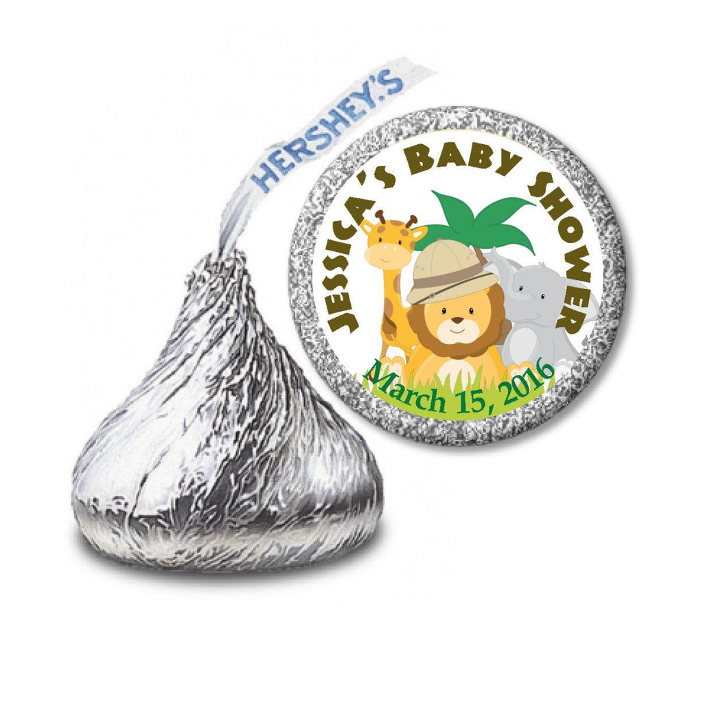 Safari Stickers - Kisses Chocolate Favors (#HKS15) - StorkBabyGiftBaskets - 2