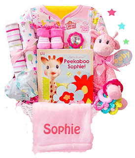 Baby Girl Baskets - StorkBabyGiftBaskets.com