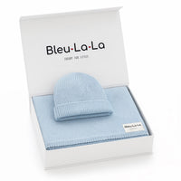 Luxe Collection 100% Organic Cotton Luxury Knit Baby Blanket + Hat Set w/ Gift Box