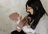 Luxe Collection 100% Organic Cotton Luxury Knit Baby Blanket + Hat Set w/ Gift Box