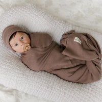 Luxe Collection 100% Organic Cotton Luxury Knit Baby Blanket + Hat Set w/ Gift Box
