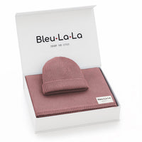 Luxe Collection 100% Organic Cotton Luxury Knit Baby Blanket + Hat Set w/ Gift Box