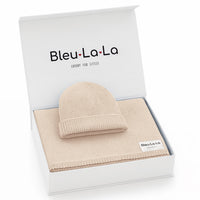 Luxe Collection 100% Organic Cotton Luxury Knit Baby Blanket + Hat Set w/ Gift Box