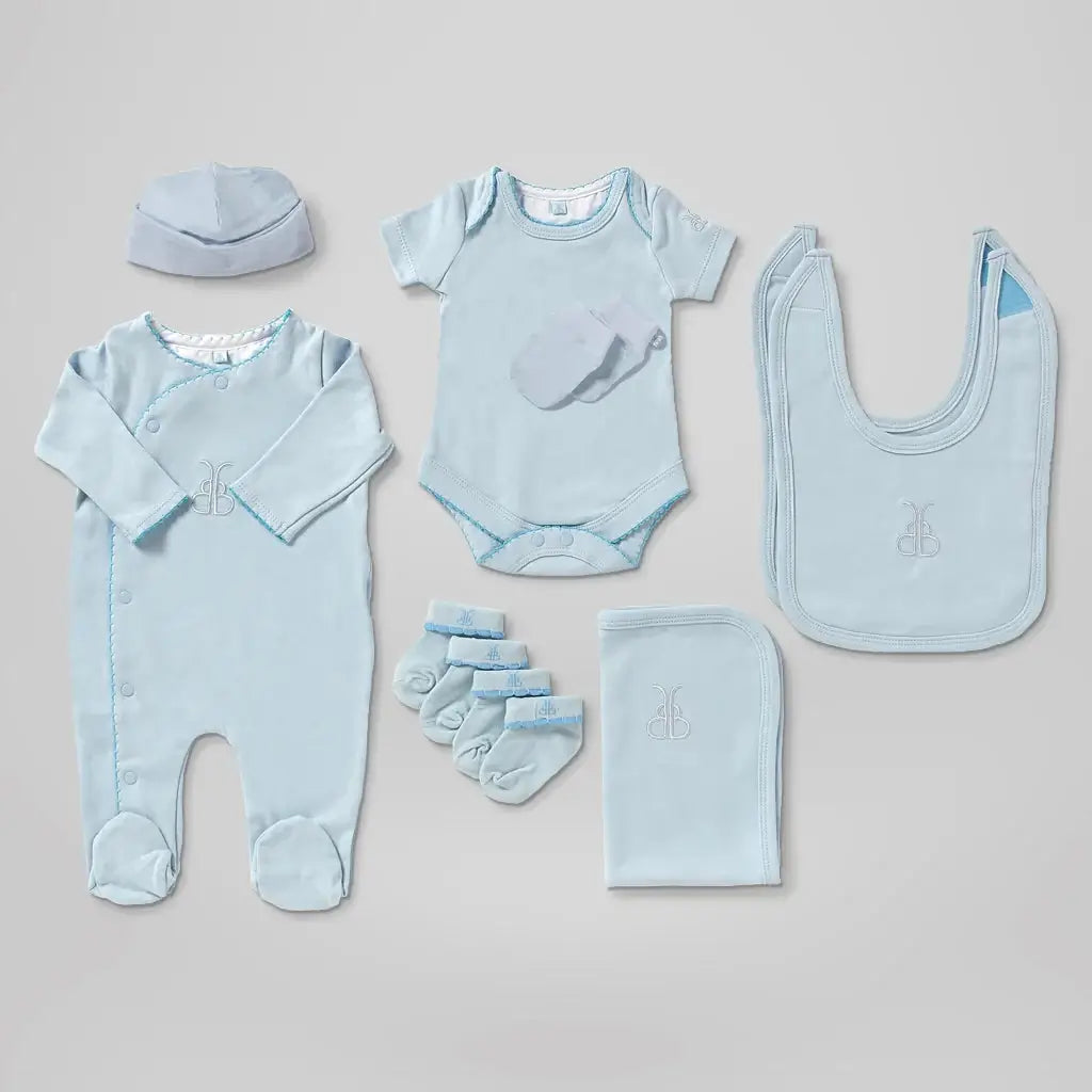 The Little Luxury | Moses Basket Gift Set | Baby Boy