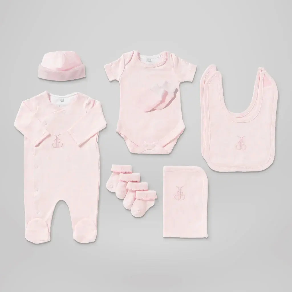 The Little Luxury | Moses Basket Gift Set | Baby Girl