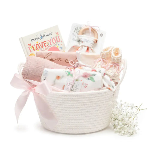 A Basket Full of Organic Rosalie Charm & Storybook Welcome