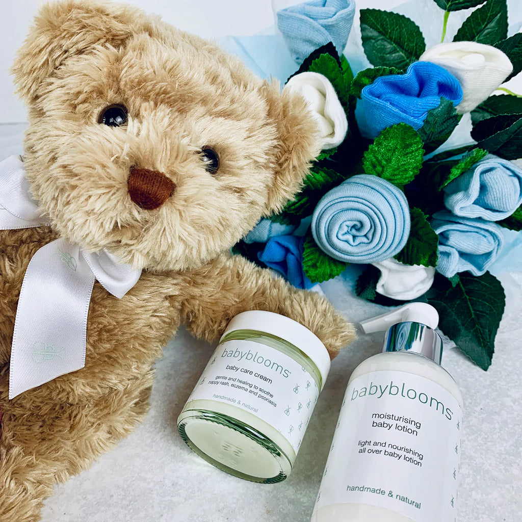 Bear & Bouquet Welcome Baby Boy Boxed Set - SKU:  LBG1008