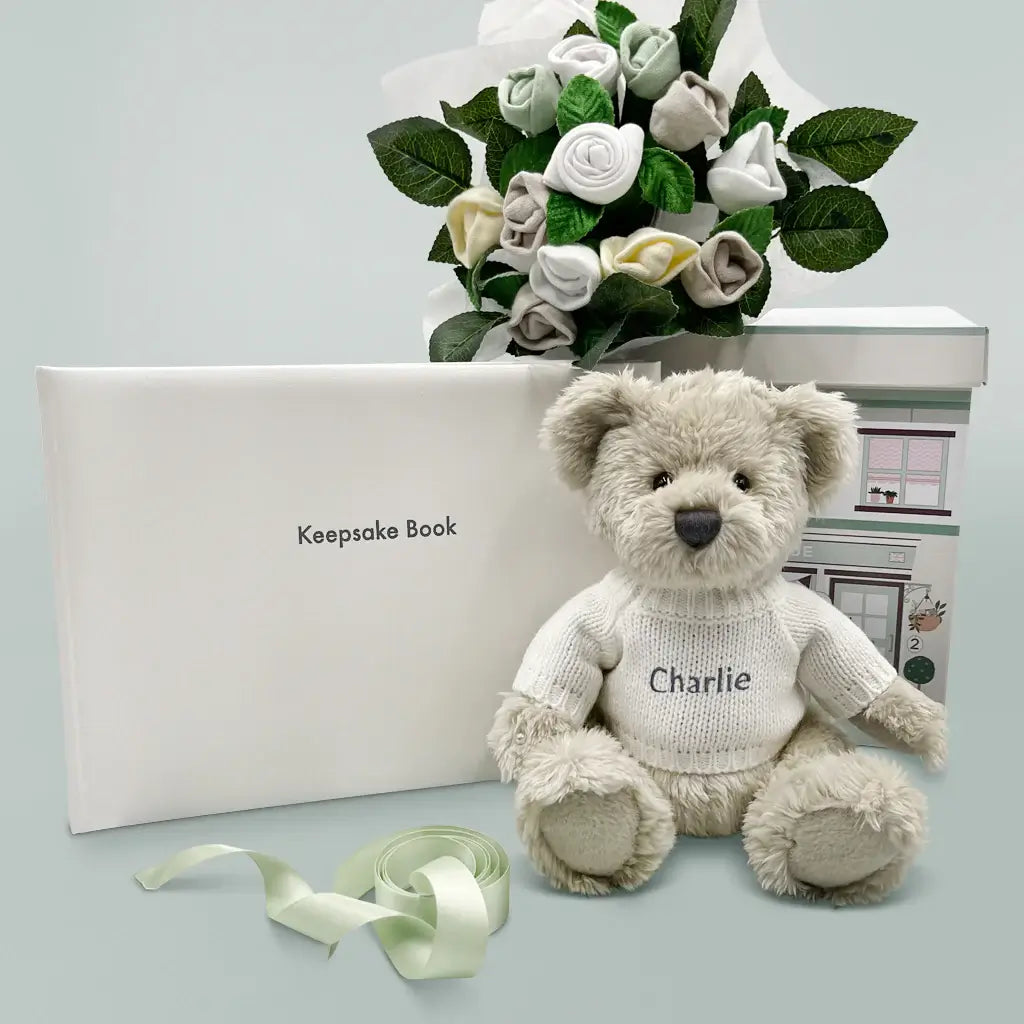 Personalized Bear & Baby Blessings Keepsake Set