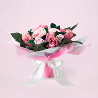 Bear & Bouquet Baby Girl Basket