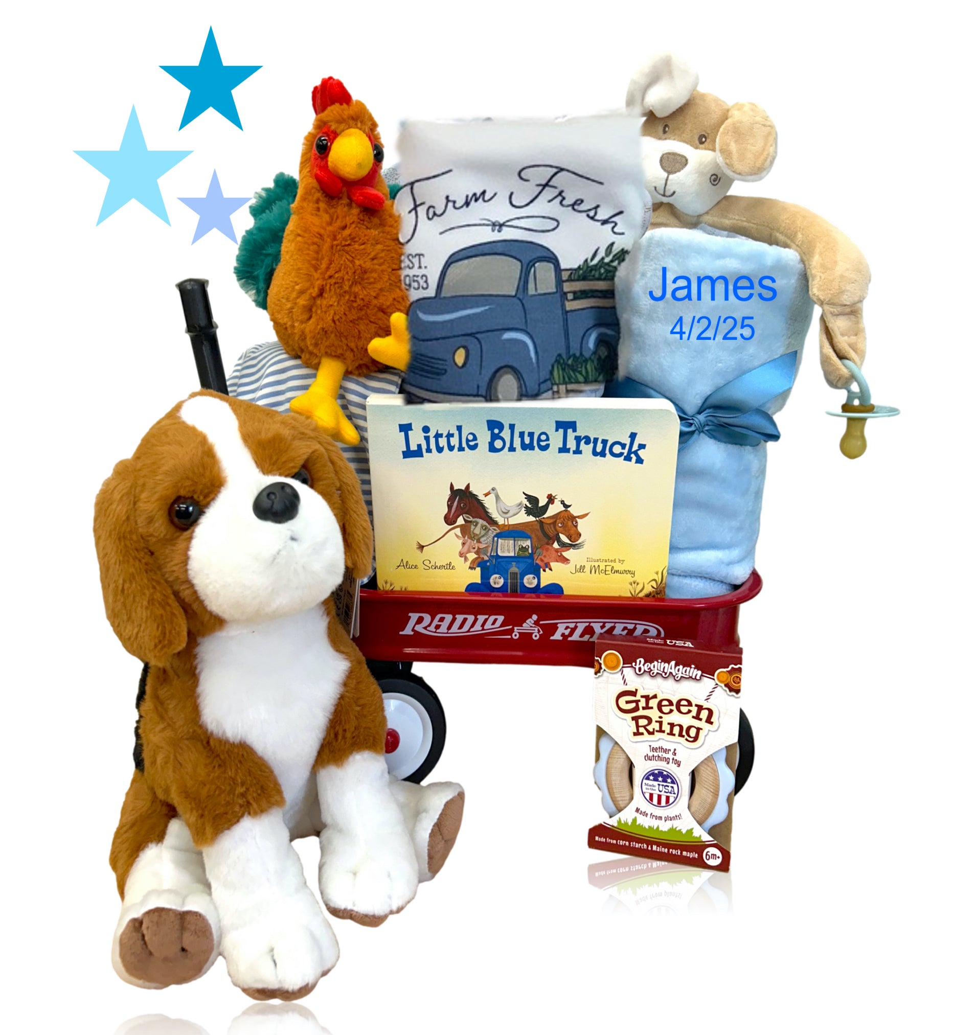 Baby Boy Adventures Wagon Gift Set