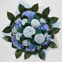 Knitted Blanket & Bouquet Baby Boy Gift Set