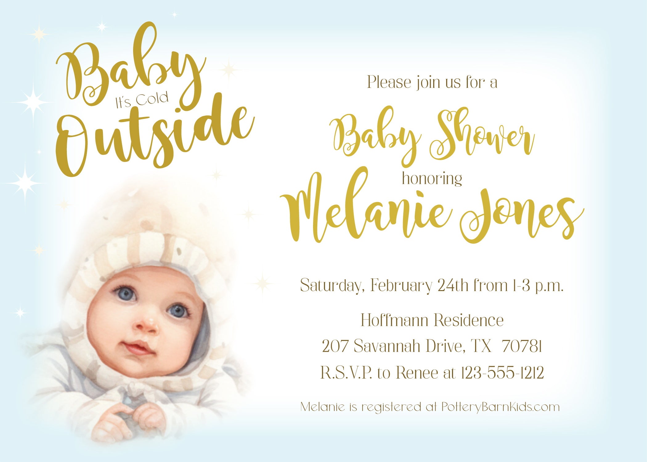 Baby It's Cold Outside Shower Invitation
