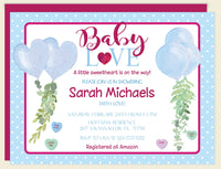 Baby Love Boy Shower Invitation