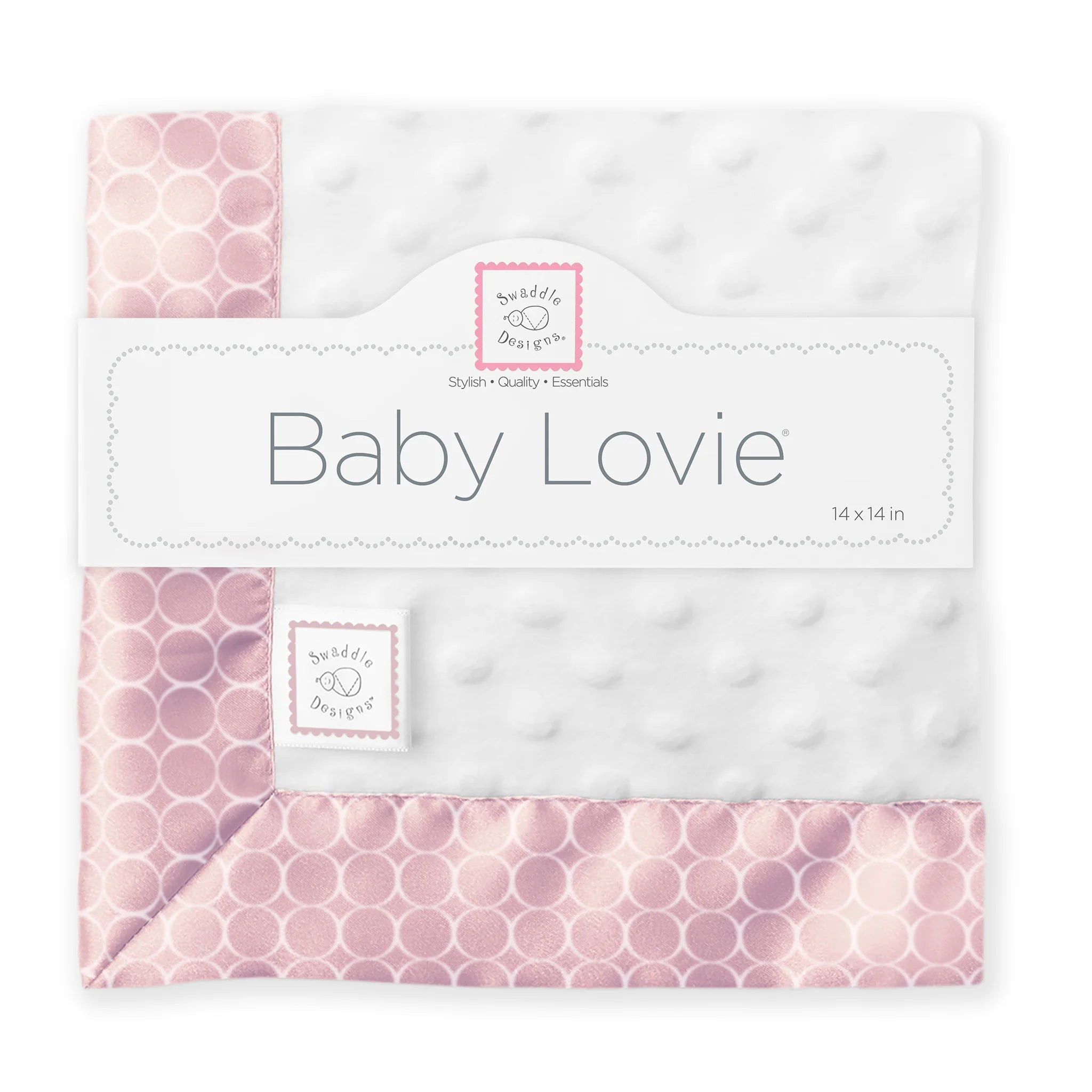 Baby Girl Lovie Blanket - Pastel Pink