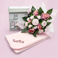 Baby Blanket & Clothes Bouquet - Pink | W/ Gift Box