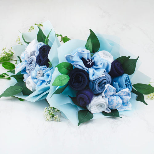 Baby Clothing Bouquets For Twin Boys | Gift Boxed