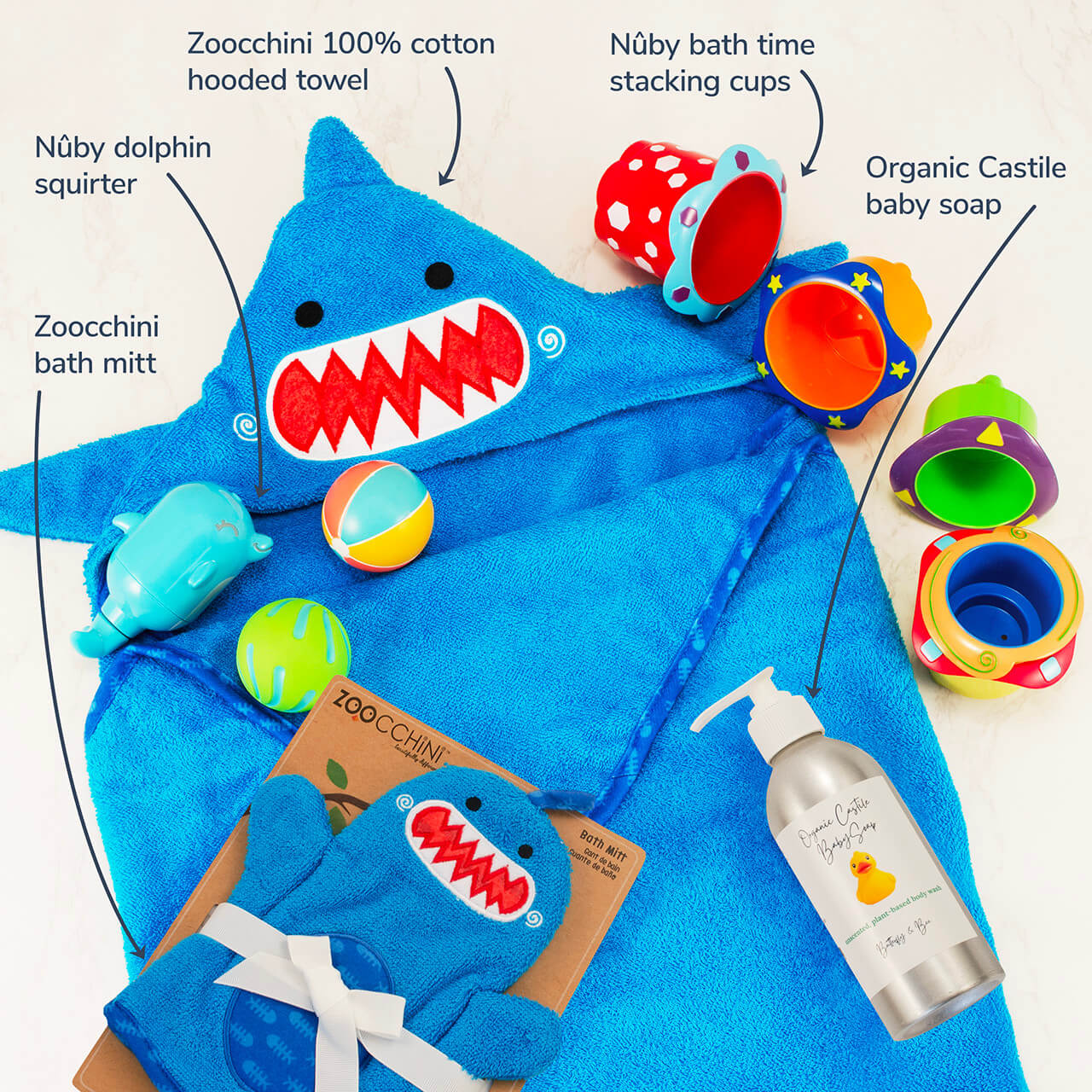 Bath Time Bliss Bundle: Baby Boy Gift Boxed Set