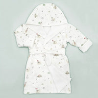 Baby Bathrobe - Whimsical Animals & Stars - 0-12 Months