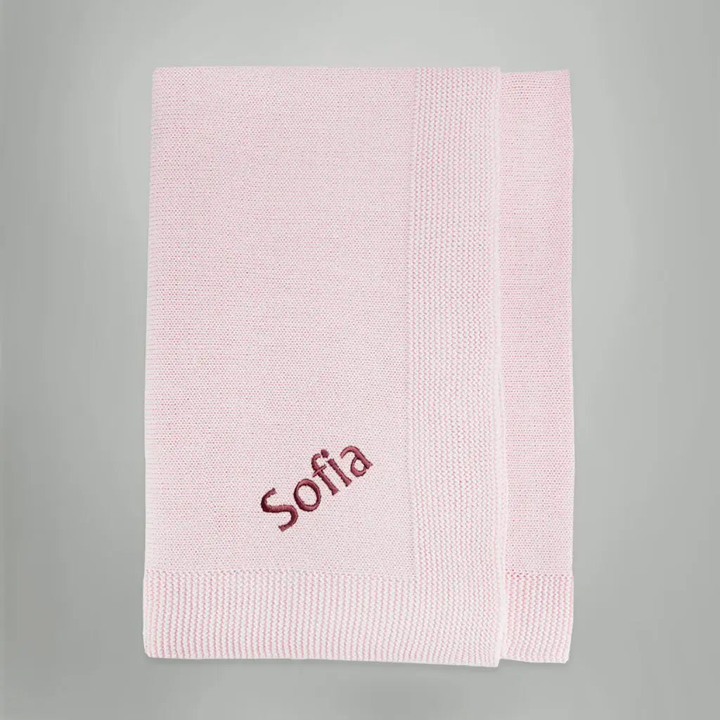 Personalized Bear & Pink Blanket Gift Set