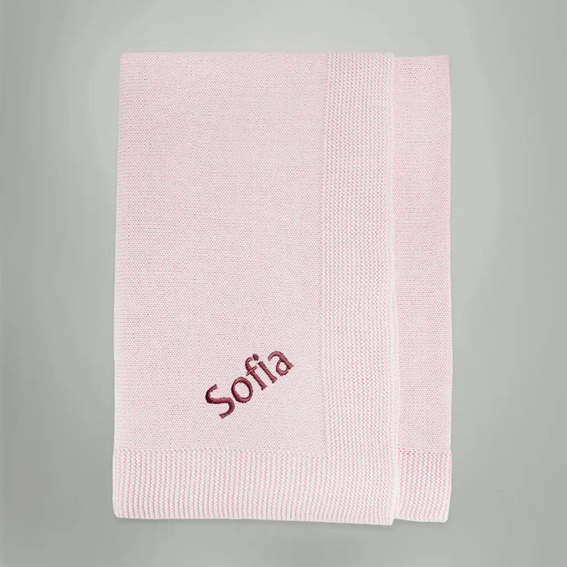 Personalized Bear & Pink Blanket Gift Set