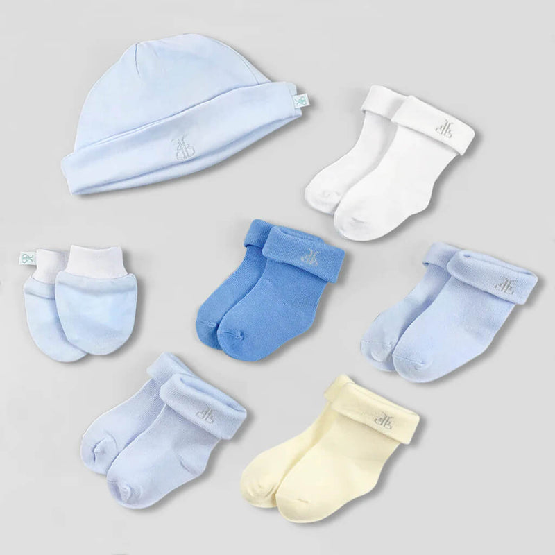 Bear & Bouquet Welcome Baby Boy Boxed Set