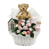 Bear & Bouquet Baby Girl Basket