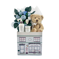 Bear & Bouquet Welcome Baby Boy Boxed Set