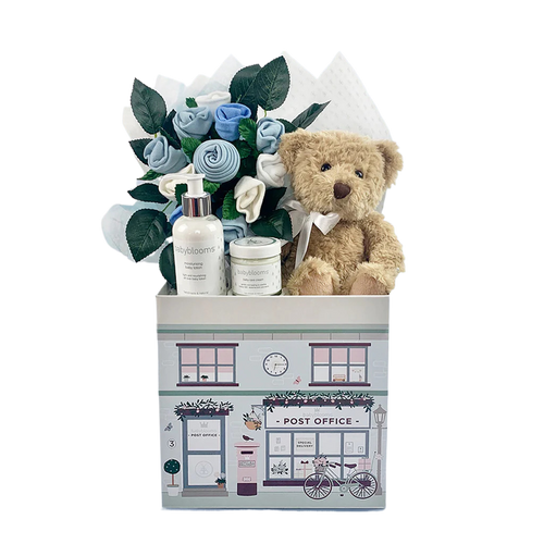 Bear & Bouquet Welcome Baby Boy Boxed Set
