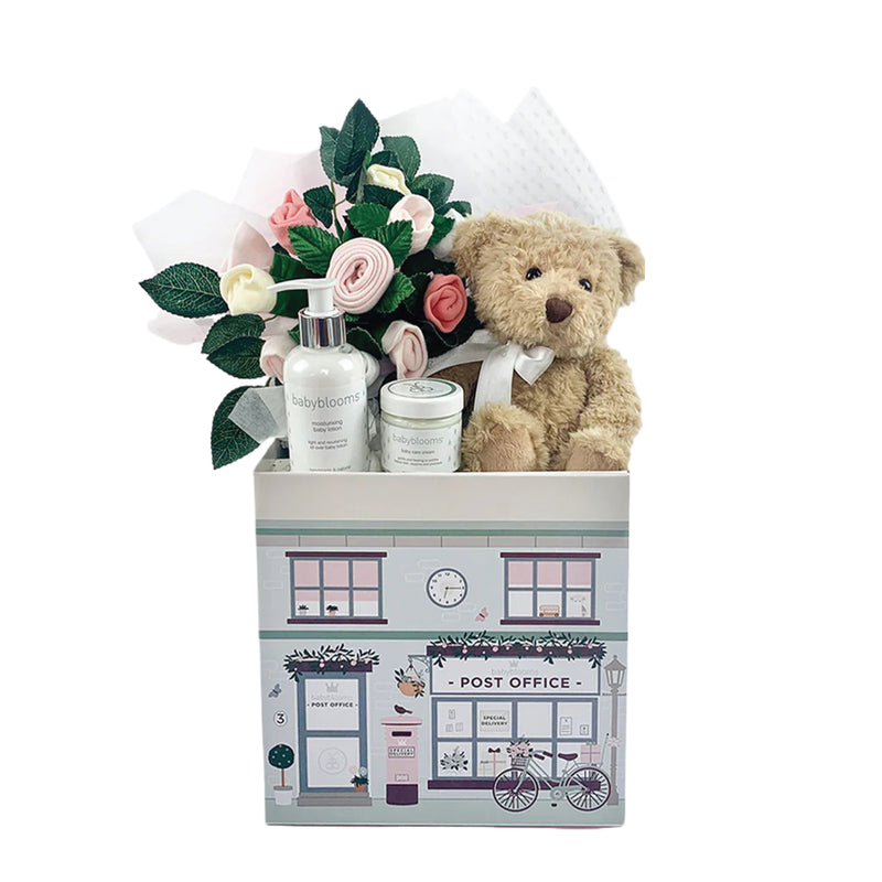 Bear & Bouquet Welcome Gift Box
