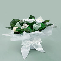 Christmas Bear & Bouquet Baby Basket