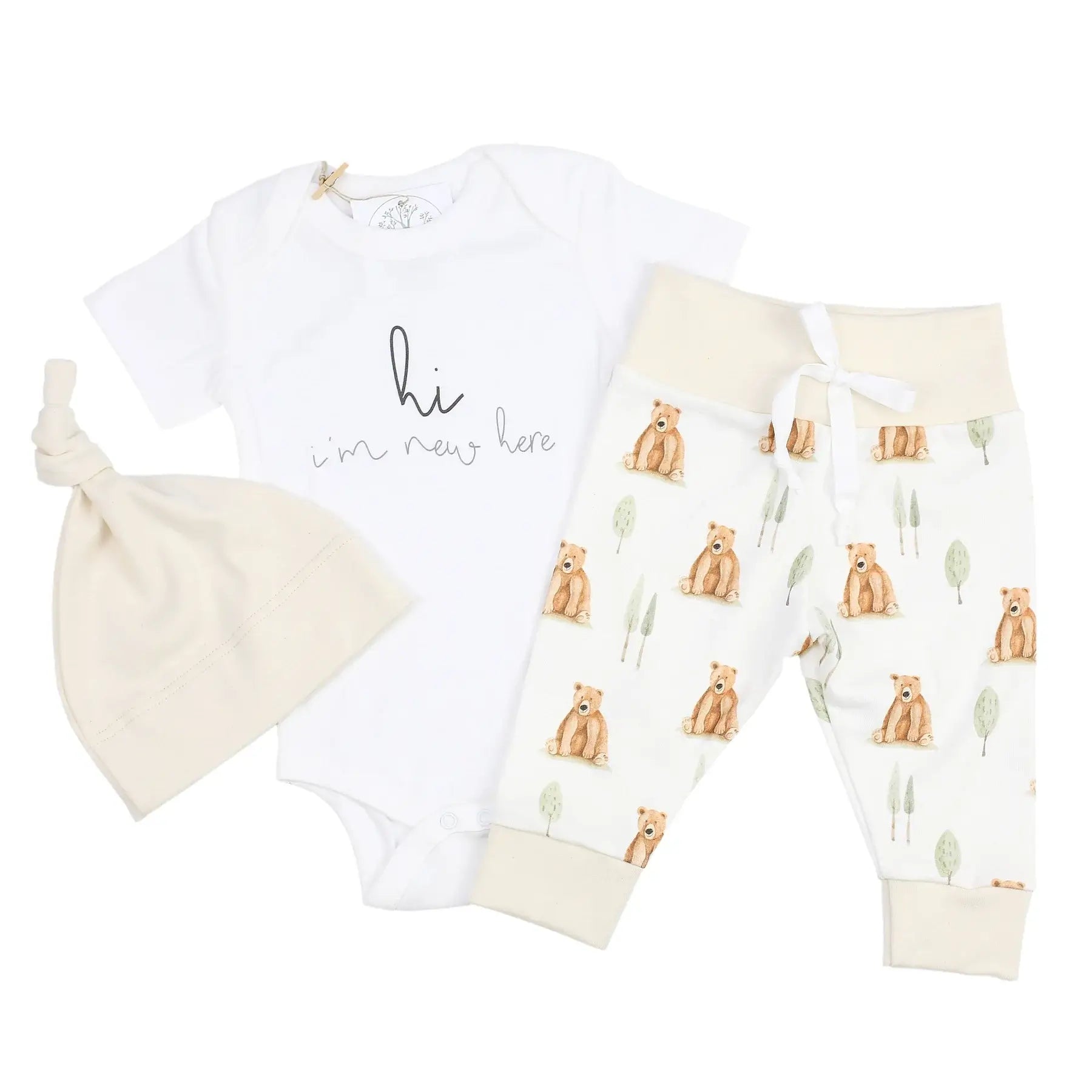 Bear Hugs & Woodland Dreams - Organic Layette Gift Basket