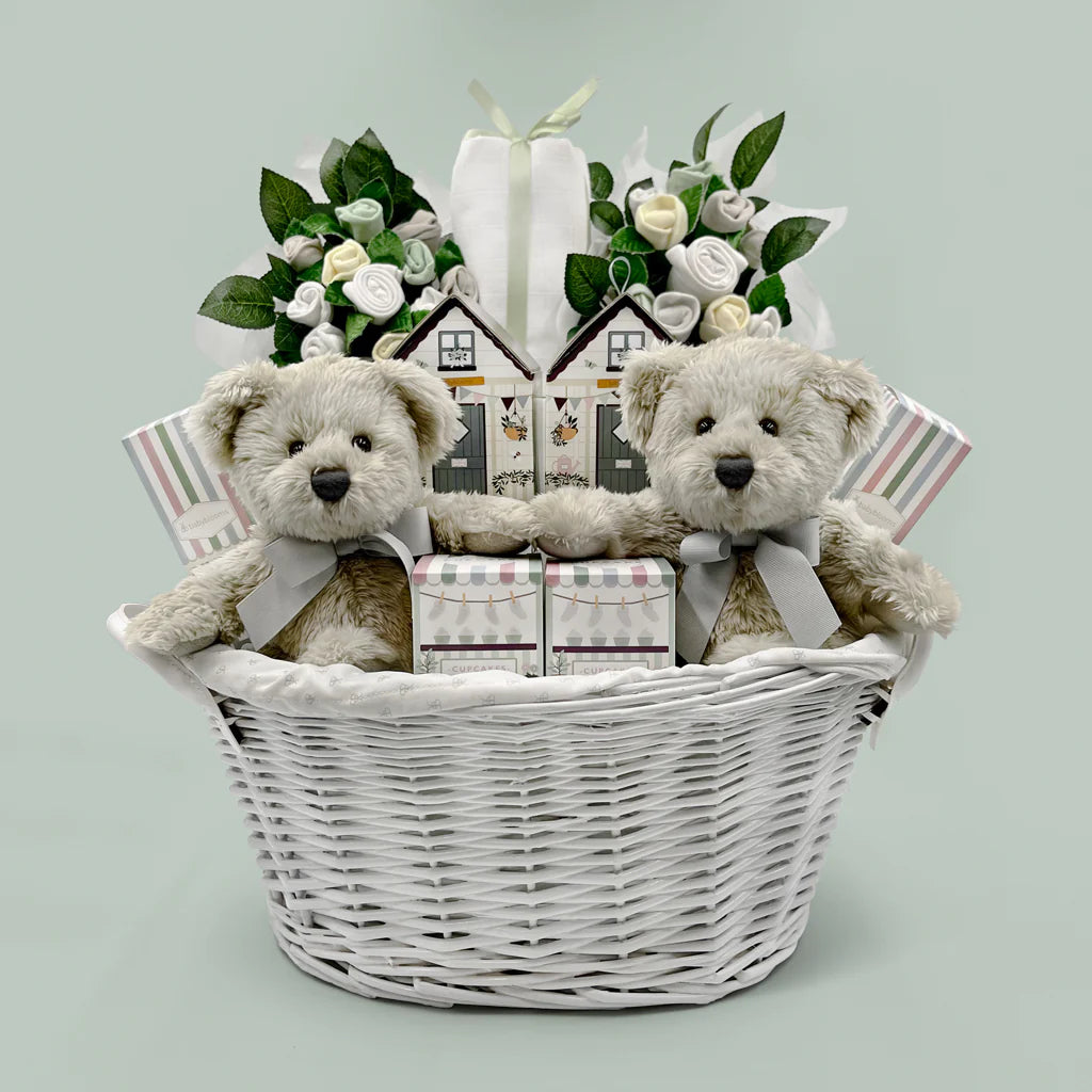 Twins Baby Gifts Stork Baby Gift Baskets Stork Baby Gift Baskets LLC