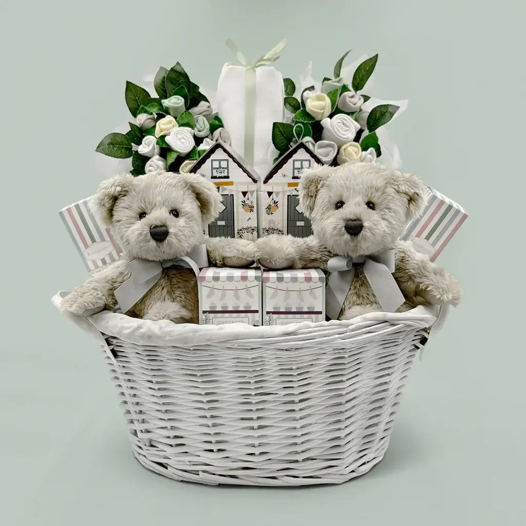 Bear Necessities Twins Baby Basket