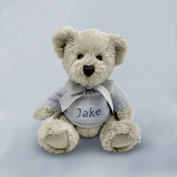 Personalized Plush Bear with Pajamas (Blue, Pink or White)